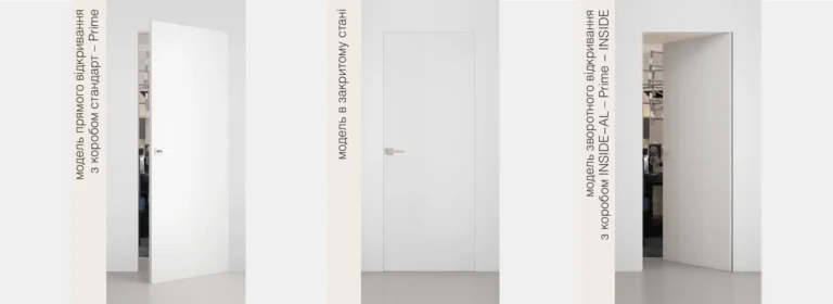 iDoors concealed-frame interior door in white with black and gray frame options