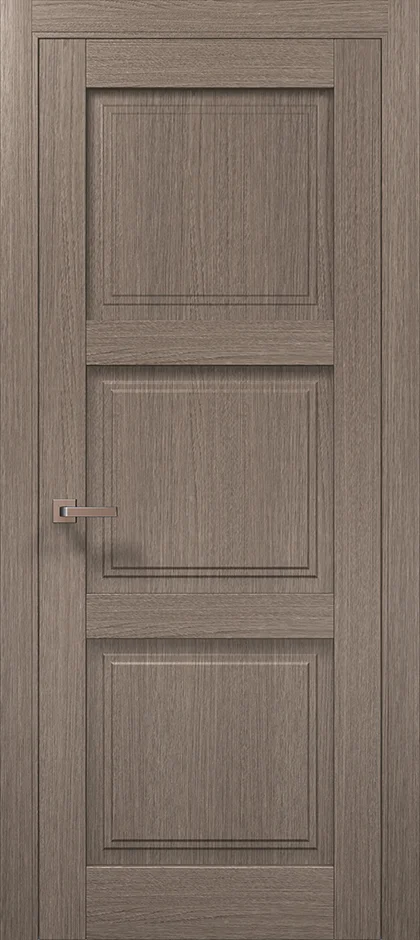 Millenium ML-06 interior door in gray oak with three-panel design
