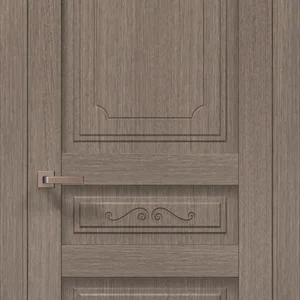 Millenium ML-1201 interior door in Gray Oak with decorative panels
