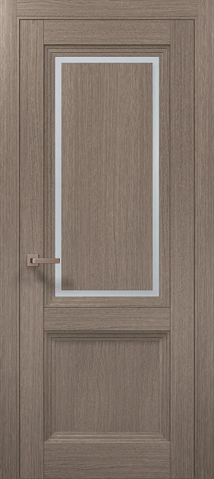 Millenium ML-719 interior door in Gray Oak with satin glass