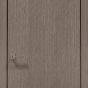 Plato PL-01AL interior door in Gray Oak with black aluminum edge