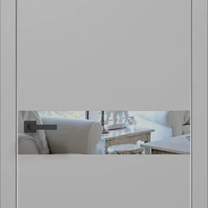 Plato PL-03C interior door in matte gray with gray mirror insert