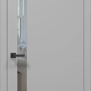 Plato PL-04 interior door in matte gray with mirror insert