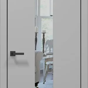 Plato PL-06 interior door in matte gray with mirror insert