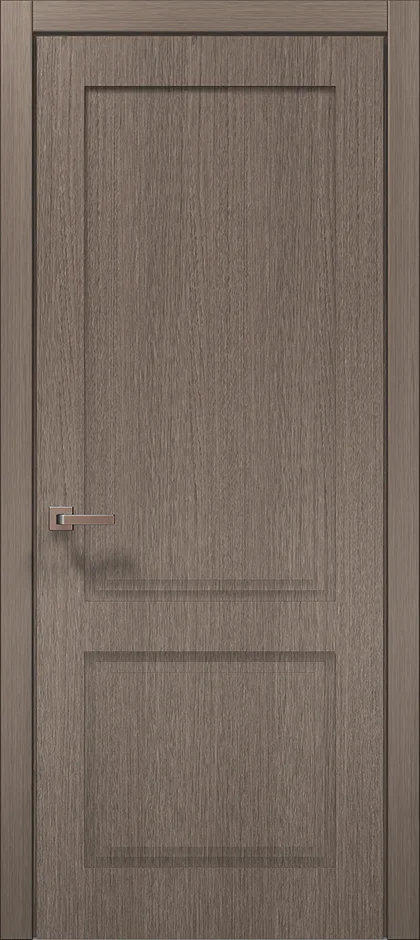 Style ST-02 interior door in brushed dark oak with double recessed panels