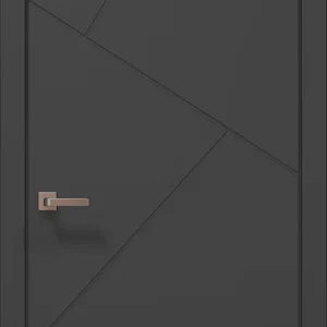 Style ST-05 interior door in dark gray with geometric panel design