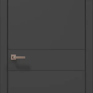 Style ST-07 interior door in dark gray with two horizontal recessed panels
