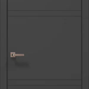 Style ST-08 interior door in dark gray with horizontal panel accents