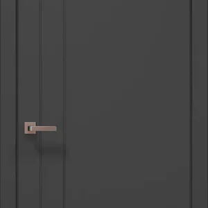 Style ST-10 interior door in dark gray with vertical panel accents