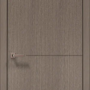 Style ST-13 interior door in brushed dark oak with minimalist horizontal accent