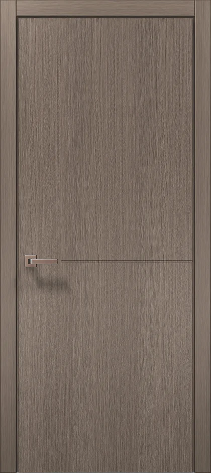 Style ST-13 interior door in brushed dark oak with minimalist horizontal accent