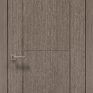 Style ST-16 interior door in brushed dark oak with three recessed panel accents