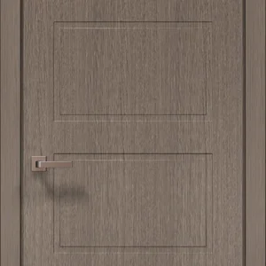 Style ST-24 interior door in brushed dark oak with four recessed panels