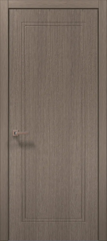 Style ST-25 interior door in brushed dark oak with a double recessed border panel