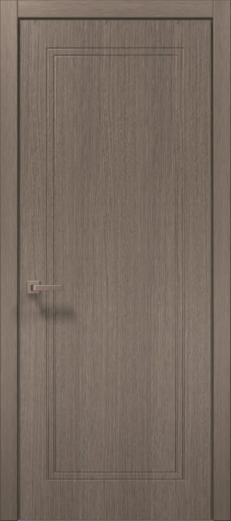 Style ST-25 interior door in brushed dark oak with a double recessed border panel