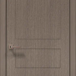 Style ST-31 interior door in brushed dark oak with three recessed panels
