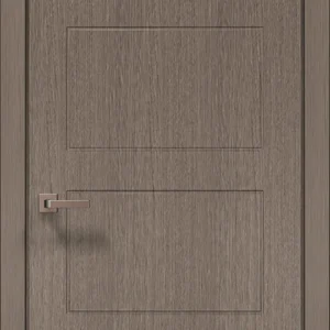 Style ST-32 interior door in brushed dark oak with four recessed panels
